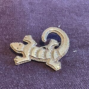 Sterling Silver Lizard Brooch